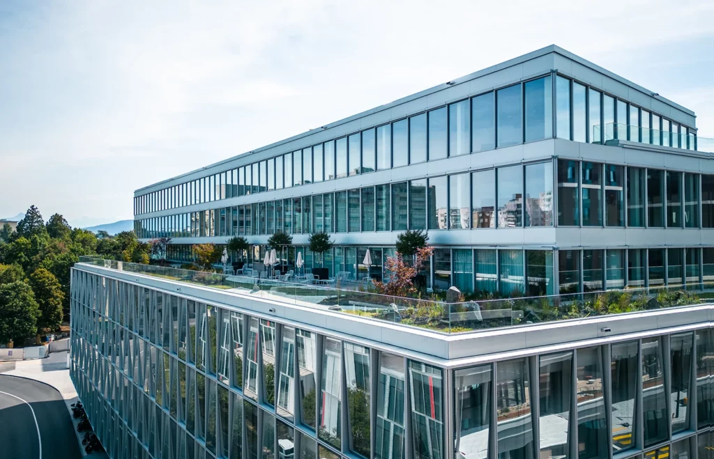 Hevron – façades complètes du Belvédère, Quartier de l’Étang à Vernier Genève